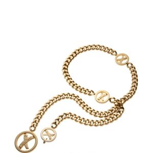 Paloma Picasso Gold Chain Belt. This belt features repeating signatures.